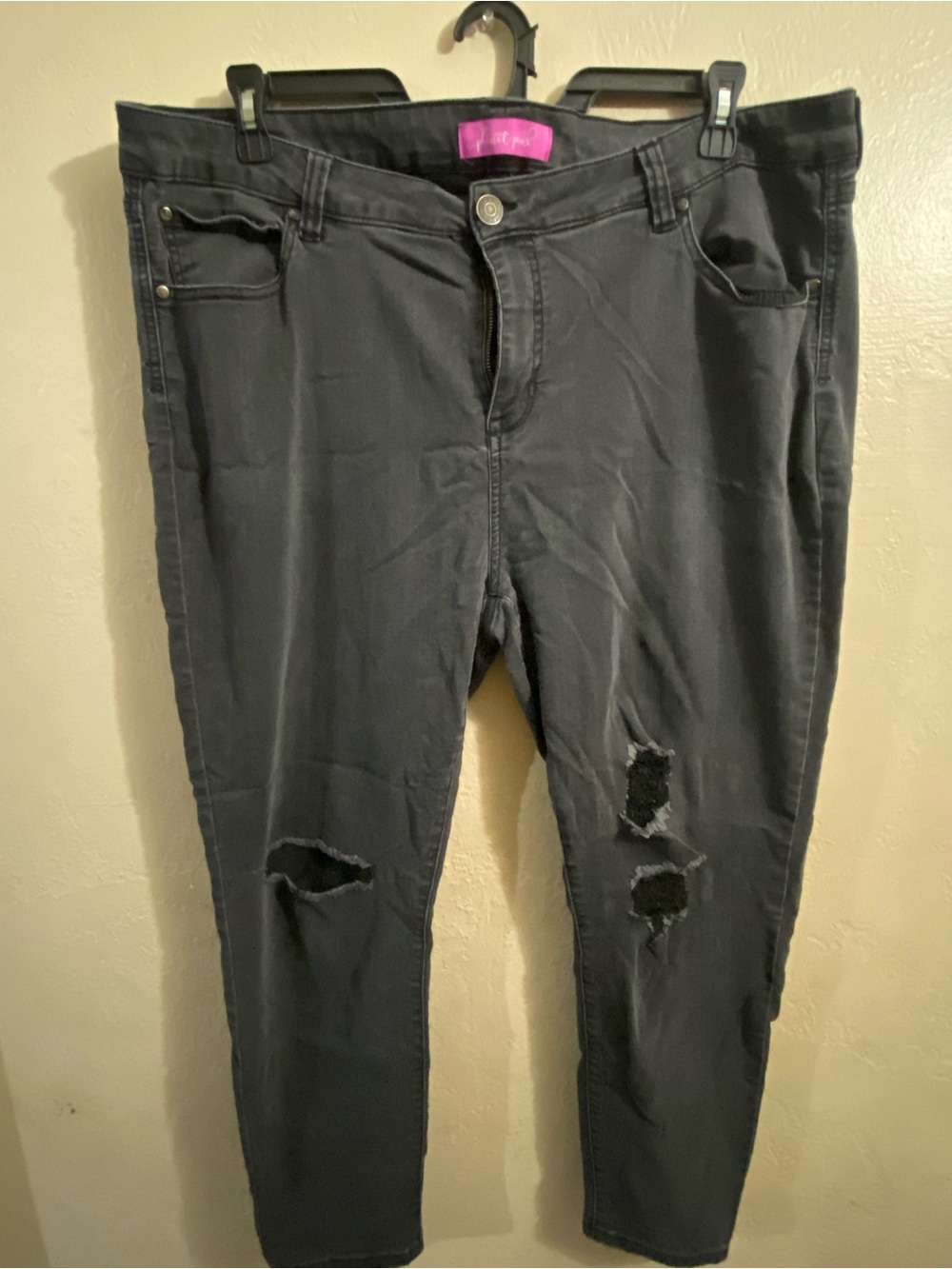 Planet Pink Black ripped Women’s Jeans